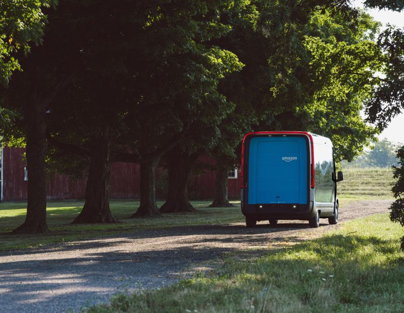 Amazon unveils its new electric delivery vans built by Rivian