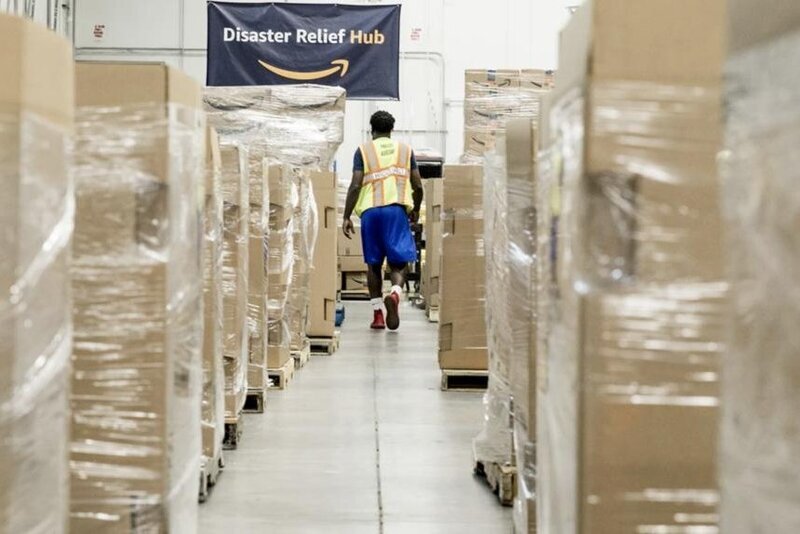 Amazon opens its 1st Disaster Relief Hub, donates 500,000 relief supplies