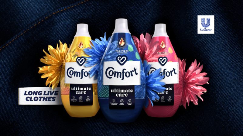 Comfort’s new Ultimate Care in 100% recycle-ready bottles 