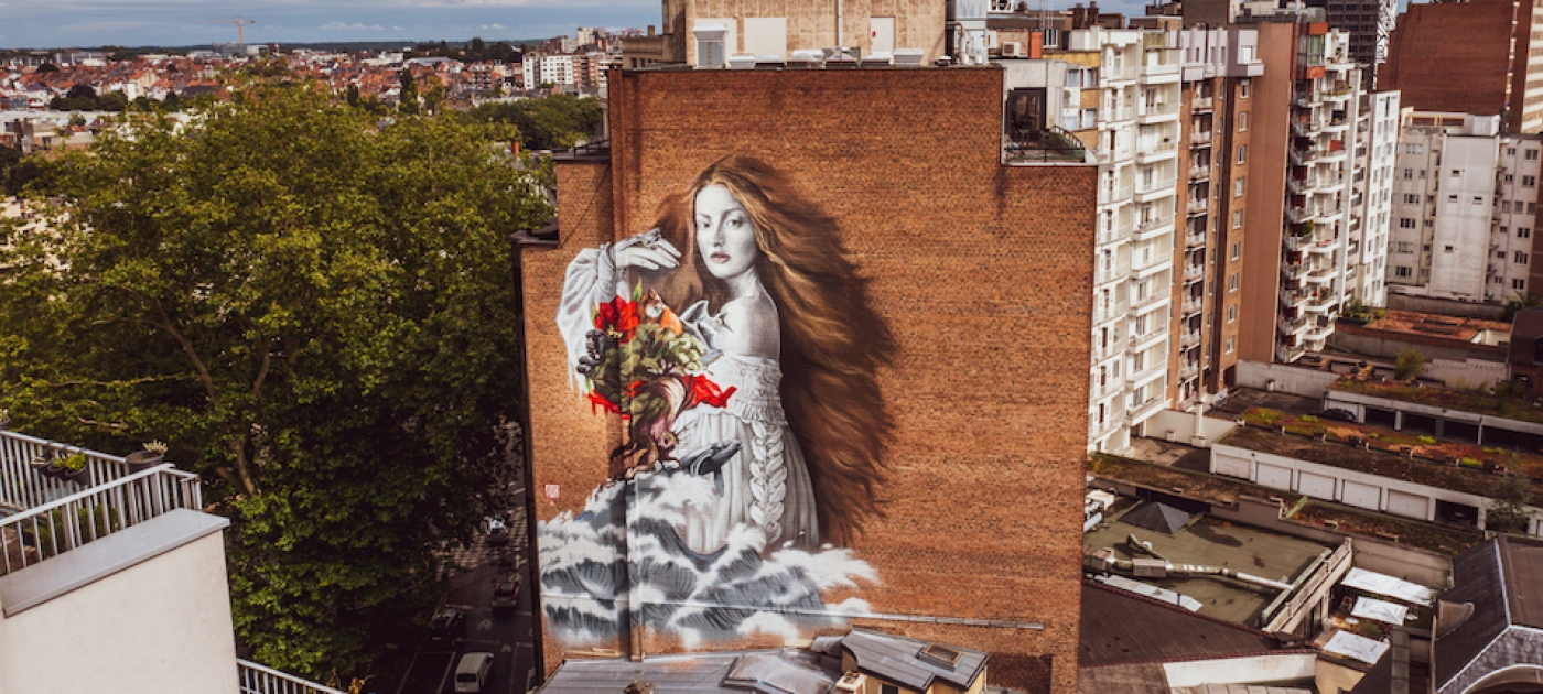 First mural to spread awareness on climate change created in Brussels