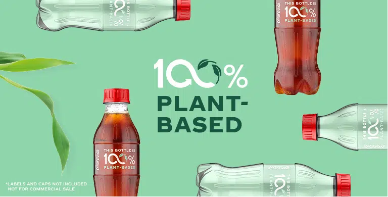 Coca-Cola introduces its first 100% plant-based plastic bottle