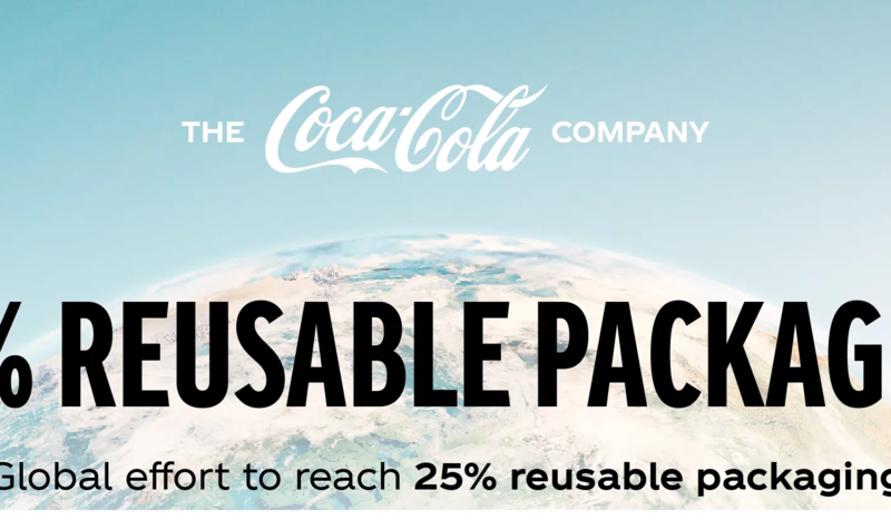 Coca-Cola seeks to have 25% reusable packaging by 2030