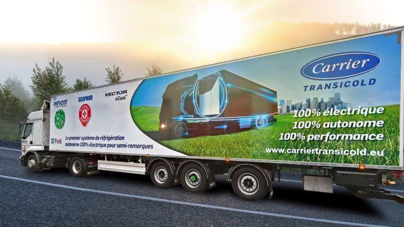 Carrier Transicold demonstrates world’s first electric, engineless refrigerated trailer system