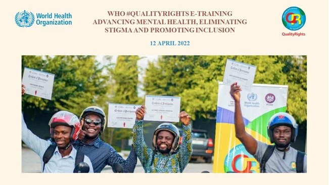 WHO QualityRights e-training on mental health targets training 5 m people by 2024