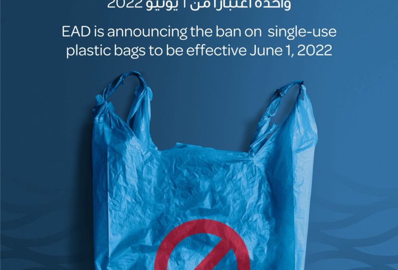 UAE’s EAD announces ban on single-use plastic bags from June 2022