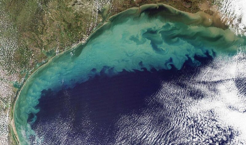 التغير المناخي يزيد رقعة المنطقة الميتة بمياه خليج المكسيك لهذا العام