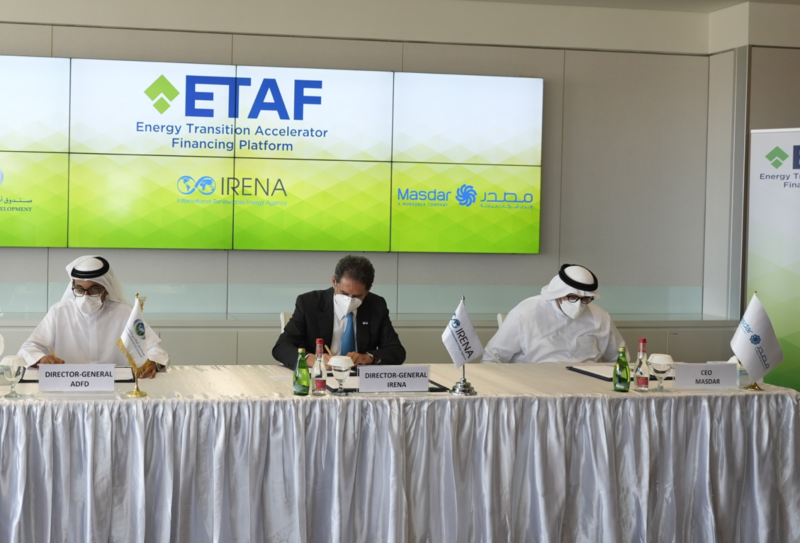 UAE’s ADFD commits $ 400 m to IRENA’s platform