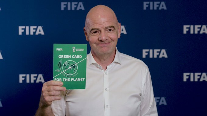 FIFA President raises “Green Card for the Planet”