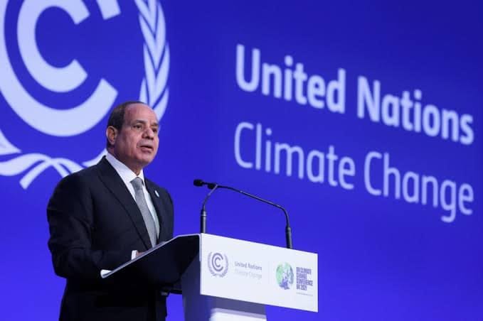 السيسي: مصر وضعت أهدافًا طموحة عبرنا عنها في الاستراتيجية الوطنية لمواجهة تغير المناخ