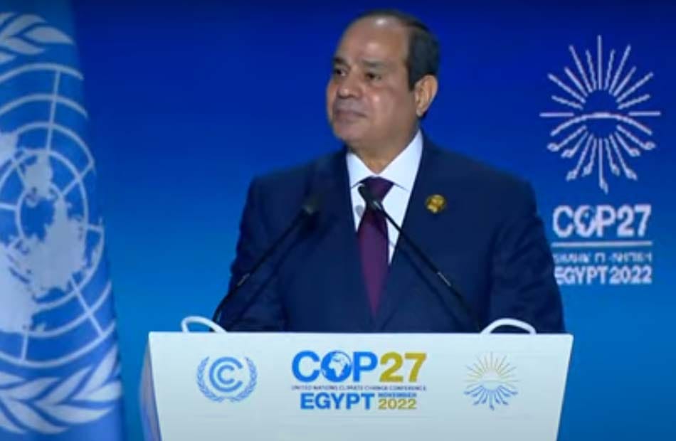 السيسي: مصر ستتقدم بعدة مبادرات ونأمل بالتحلى بالمرونة خلال مفاوضات «COP27»