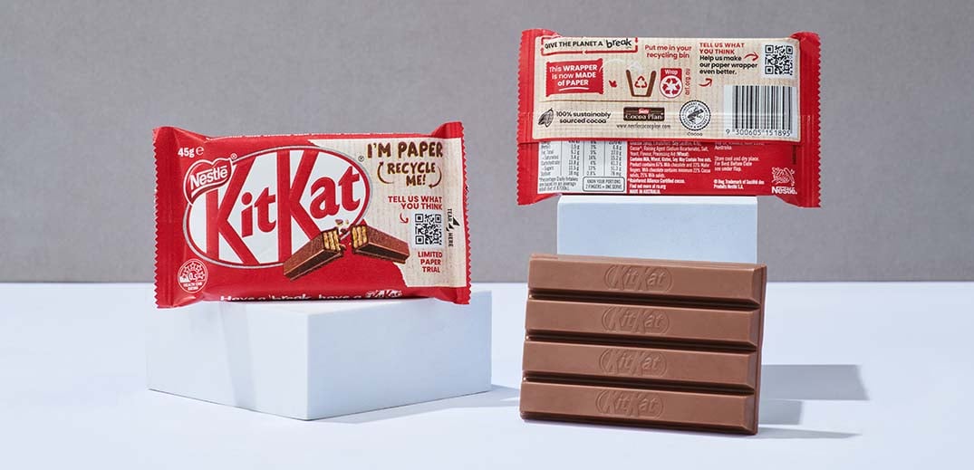 Over 250,000 KitKat bars in pilot recyclable paper packaging