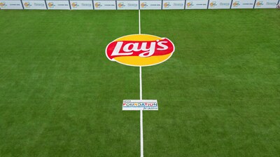 Lay’s launches its first soccer field of recycled chip packs in US